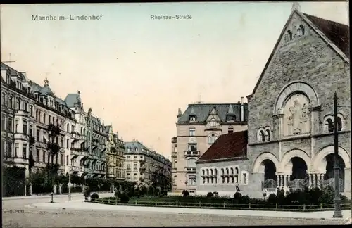 Ak Lindenhof Mannheim in Baden Württemberg, Rheinau Straße