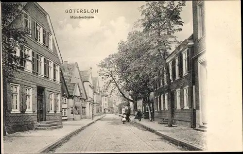 Ak Gütersloh in Westfalen, Münsterstraße