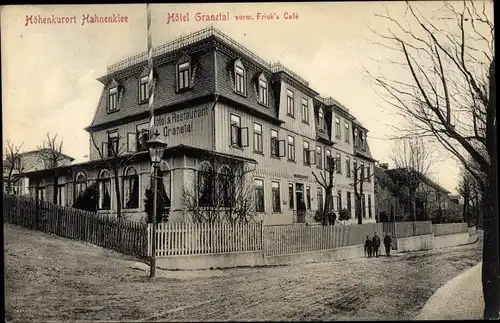 Ak Hahnenklee Bockswiese Goslar im Harz, Hotel Granetal, vorm. Frick's Cafe