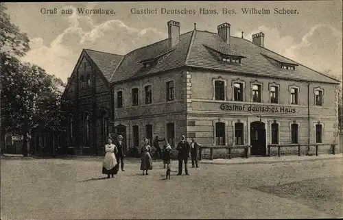 Ak Wormlage Großräschen Brandenburg, Gasthof Deutsches Haus, Bes. Wilhelm Scheer