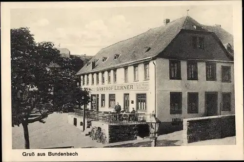 Ak Bundenbach im Hunsrück, Gasthof Lerner, Manufakturwarenhandlung