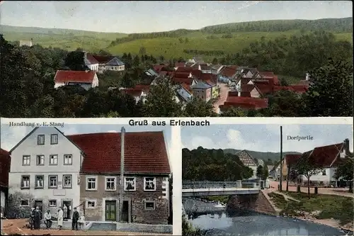 Ak Erlenbach in Baden, Dorfpartie, Totalansicht, Handlung