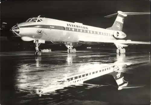 Ak Deutsches Passagierflugzeug, Tupolev Tu-134, Interflug, Turbinenluftstrahlverkehrsflugzeug