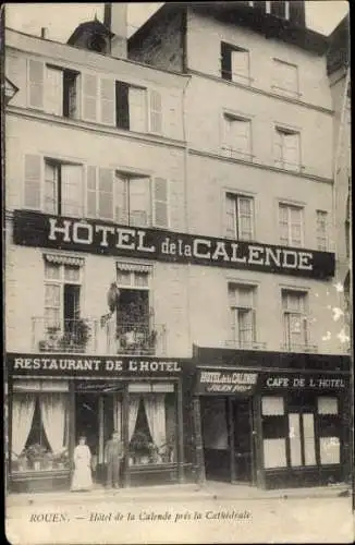 Ak Rouen Seine Maritime, Hotel de la Calende pres de la Cathedrale