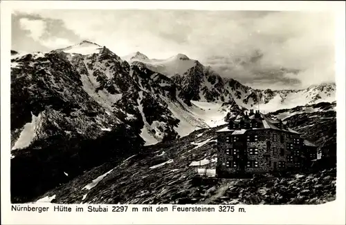 Ak Tirol, Nürnberger Hütte, Stubaital, Feuersteine