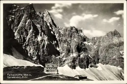 Ak Hinterriß Vomp in Tirol, Falkenhütte, Karwendel, Lalidererspitze