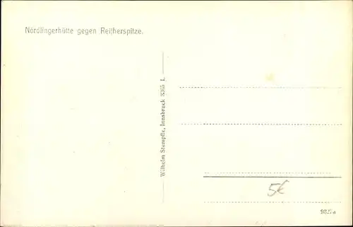 Ak Reith Seefeld Tirol, Nördlinger Hütte, Reitherspitze