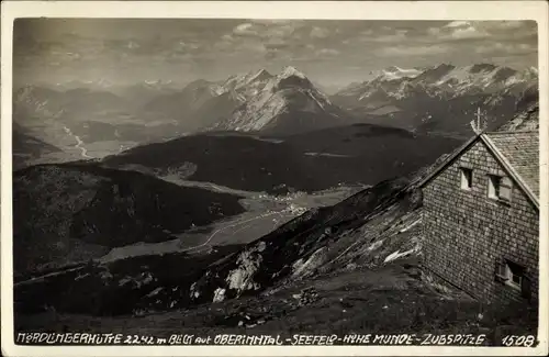 Ak Reith Seefeld Tirol, Nördlinger Hütte, Hohe Munde, Zugspitze