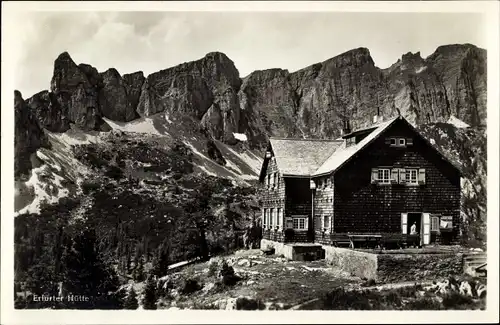 Ak Maurach Eben am Achensee in Tirol, Erfurter Hütte