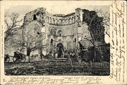 Ak L'Ile Bouchard Indre et Loire, Ancienne Eglise Saint Leonard