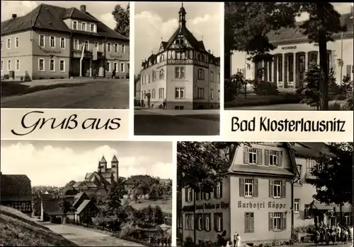 Ak Bad Klosterlausnitz in Thüringen, FDGB Heime Holzland und Siegfried Michl, Hotel Köppe