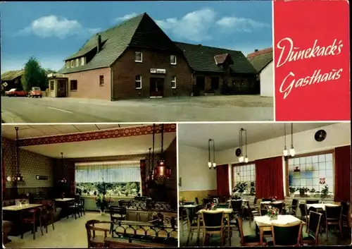 Ak Kleinenborstel Martfeld Niedersachsen, Gasthof, Aussen- und Innenansicht