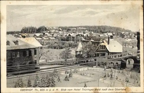 Ak Oberhof im Thüringer Wald, Blick vom Hotel Thüringer Wald nach dem Oberland, Winter