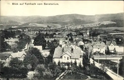 Ak Tambach Dietharz in Thüringen, Blick vom Sanatorium