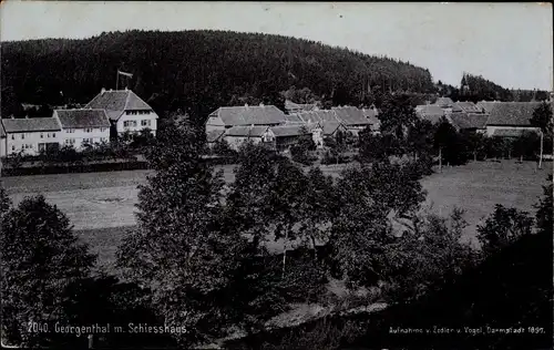 Ak Georgenthal in Thüringen, Teilansicht, Schießhaus