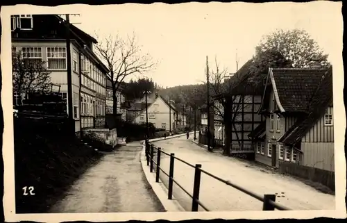 Foto Ak Altenau Clausthal Zellerfeld im Oberharz, Straßenpartie