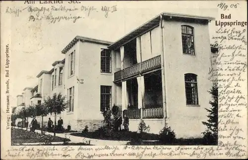Ak Bad Lippspringe in Westfalen, Am Laacher See, Augusta Victoria Stift