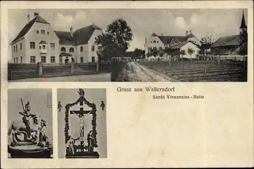 Ak Wallersdorf in Niederbayern, Stadt, Stadtpartie, St. Vinzenzius Heim