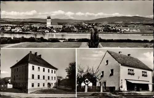 Ak Niederalteich Deggendorf im Bayerischen Wald Niederbayern, Gesamtansicht, Geschäftshaus