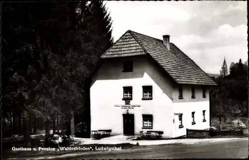 Ak Ludwigstal Ludwigsthal Lindberg in Niederbayern, Pension Waldesfrieden