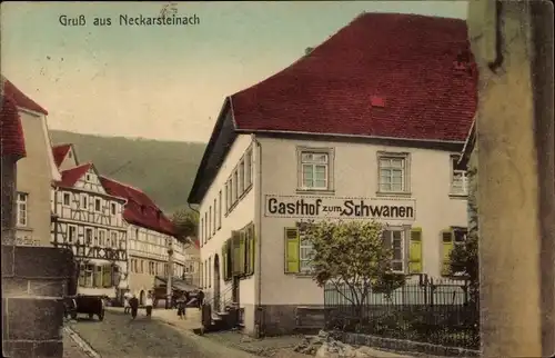Ak Neckarsteinach in Hessen, Gasthof zum Schwanen