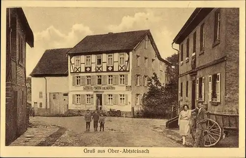 Ak Oberabtsteinach Abtsteinach an der Bergstraße Odenwald, Gasthaus zum goldenen Bock