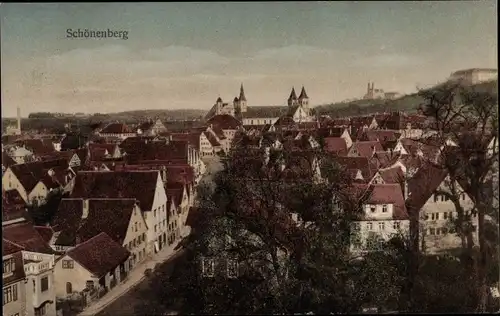 Ak  Schönenberg Ellwangen Jagst, Blick auf den Ort