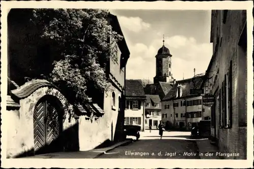 Ak Ellwangen an der Jagst, Partie in der Pfarrgasse