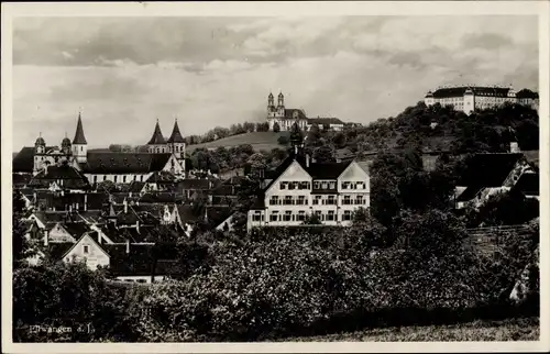 Ak Ellwangen an der Jagst, Blick auf den Ort
