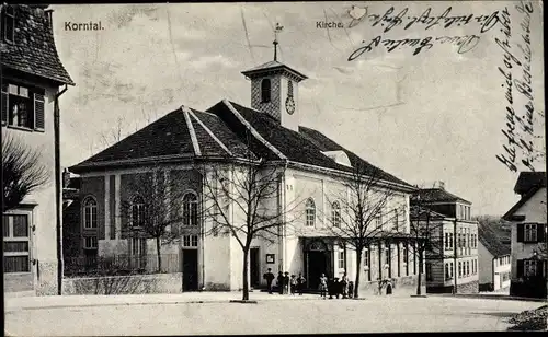 Ak Korntal Münchingen im Strohgäu Württemberg, Kirche