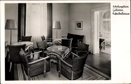 Ak Gültstein Herrenberg in Württemberg, Erholungsheim, Aufenthaltsraum, Innenansicht
