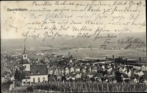 Ak Obertürkheim Stuttgart in Baden Württemberg, Blick auf den Ort