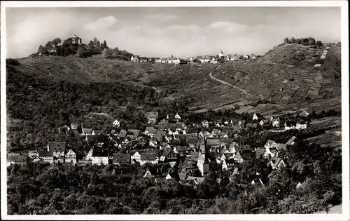 Ak Uhlbach Stuttgart am Neckar, Blick auf den Ort mit Rotenberg