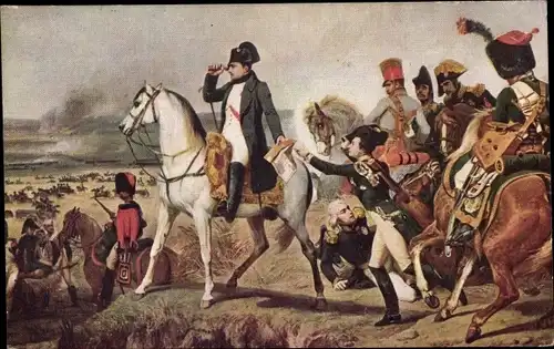 Künstler Ak Vernet, H., Napoleon Bonaparte a Wagram