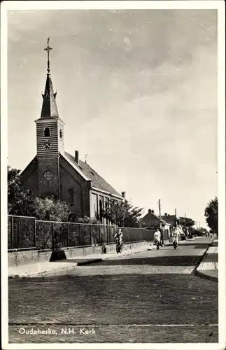 Ak Oudehaske Aldehaske Friesland Niederlande, N. H. Kerk