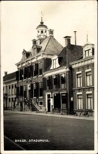 Ak Snits Sneek Friesland Niederlande, Stadshuis