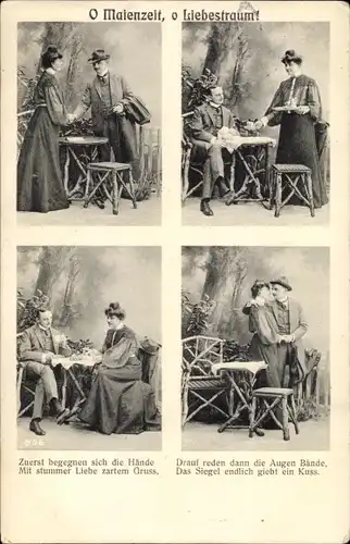 Ak O Maienzeit, o Liebestraum, Liebespaar