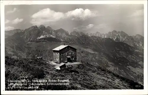 Ak Neustift im Stubaital in Tirol, Elferhütte gegen Hohen Burgstall