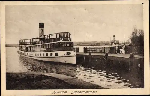 Ak Zaandam Zaanstad Nordholland, Zaandammerboot, Salondampfer