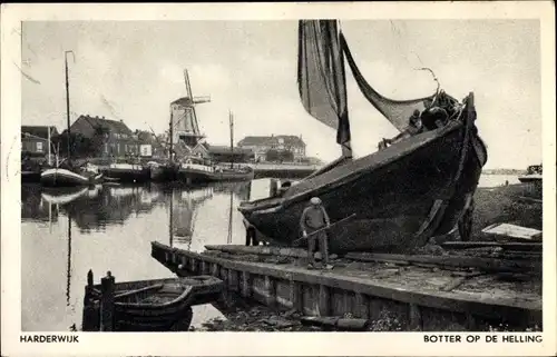 Ak Harderwijk Gelderland Niederlande, Botter op de Helling