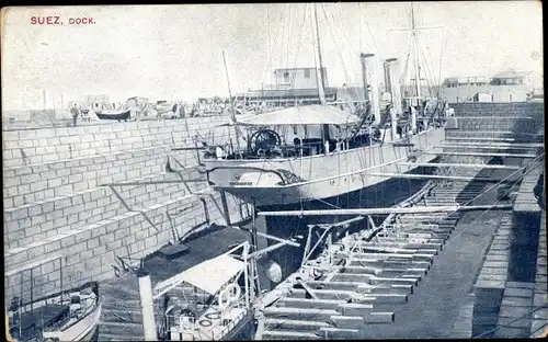 Ak Suez Ägypten, Dock