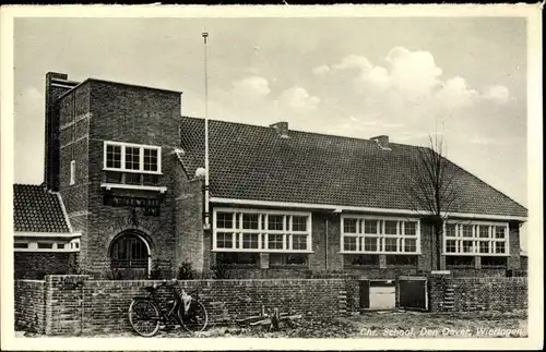 Ak Den Oever Wieringen Nordholland Niederlande, Chr. School