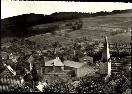Ak Hessenthal Mespelbrunn im Spessart, Gesamtansicht, Wallfahrts Kirche