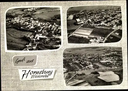 Ak Horneburg im Alten Land, Luftaufnahmen, Panorama