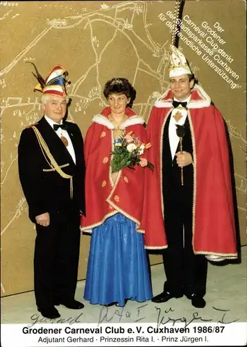 Ak Groden Nordseebad Cuxhaven, Grodener Carneval Club e. V. 1986/87