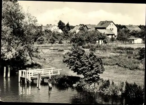 Ak Prieros Heidesee in der Mark, Seepartie, Steg