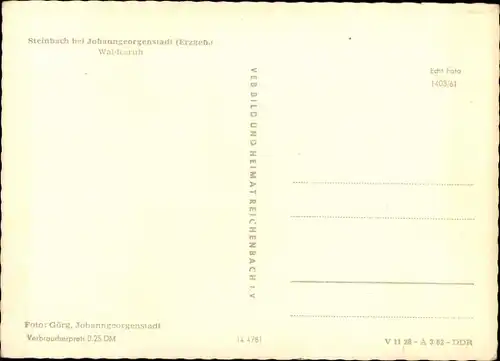 Ak Steinbach Johanngeorgenstadt im Erzgebirge, Waldesruh im Winter