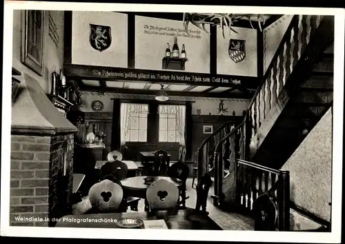 Ak Bacharach am Rhein, Weinhaus Pfalzgrafenschänke