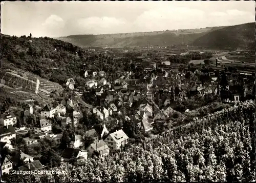 Ak Obertürkheim Stuttgart in Baden Württemberg, Ort von den Weinbergen gesehen