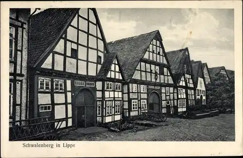Ak Schwalenberg in Lippe, Alte Fachwerkhäuser